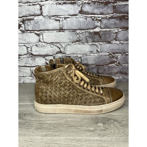 Calzoleria Toscana Brown Leather Lace Up High Top Sneakers Men’s Sz 43EU/10M US main image 13